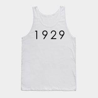 Simple Black / Dark 1929 year Tank Top